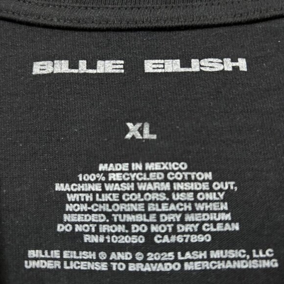 Billie Eilish Glasses Portrait T-Shirt Size Extra Large - Picture 4 of 4